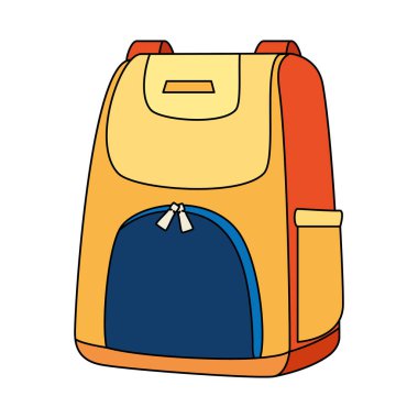 sırt çantası kişisel ekipmanı izole edilmiş simge