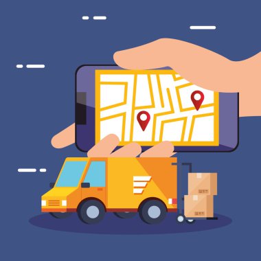 uygulamalı akıllı telefon lojistik hizmeti ve minibüs