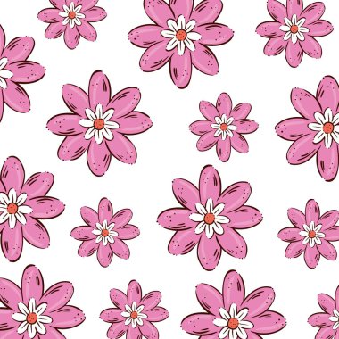 background of cute flowers pink color