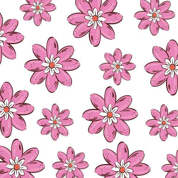 Sfondo di fiori carino colore rosa — Vettoriale Stock