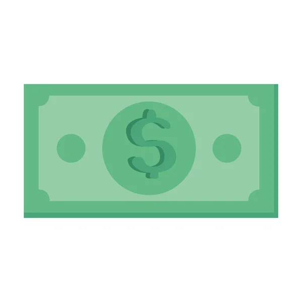 Dinero en efectivo factura aislado icono — Vector de stock