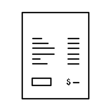 fatura makbuzu izole edilmiş simge