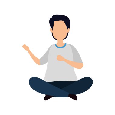 Genç adam avatar karakter simgesi