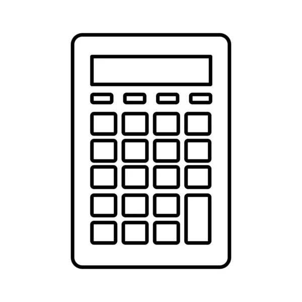 Calcolatrice matematica finanza isolato icona — Vettoriale Stock