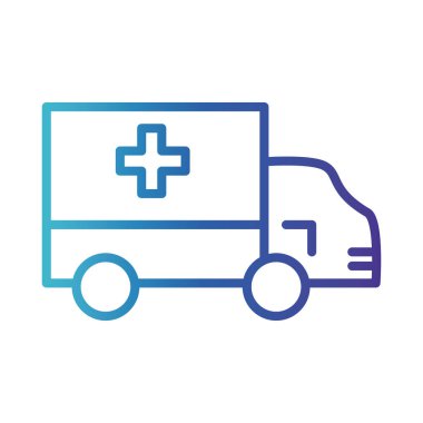 ambulans aracı, gradyan satır biçimi simgesi