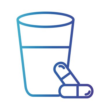 kapsüller şişe suyuyla, gradyan çizgi biçimi simgesi