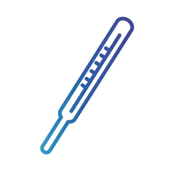 Thermometer Temperaturmessung, Gradientenlinie Stil-Symbol — Stockvektor