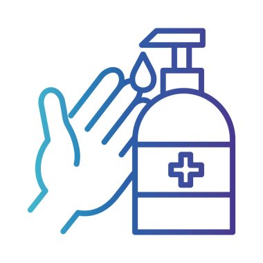 temizlik el yıkama, gradyan satır biçimi simgesi