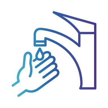 temizlik el yıkama, gradyan satır biçimi simgesi