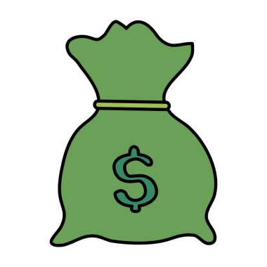 para çantası nakit izole simge