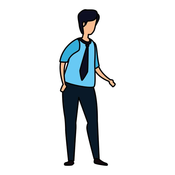 Jonge man avatar karakter pictogram — Stockvector