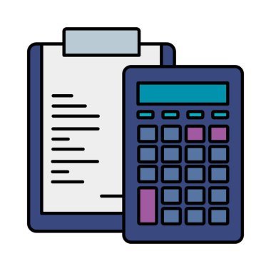 Hesap makineli kağıt dökümanlı pano