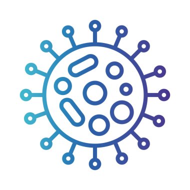 covid 19 'un parçacığı, gradyan çizgi biçimi simgesi