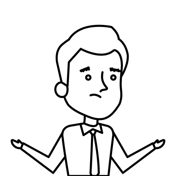 Businessman elegant avatar character icon — ストックベクタ