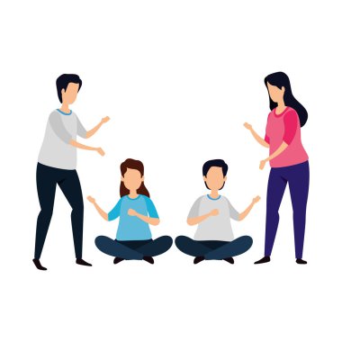 bir grup genç insan Avatar karakterleri