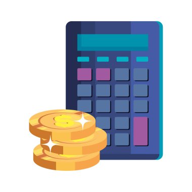 yığın para para hesap makinesi ile nakit