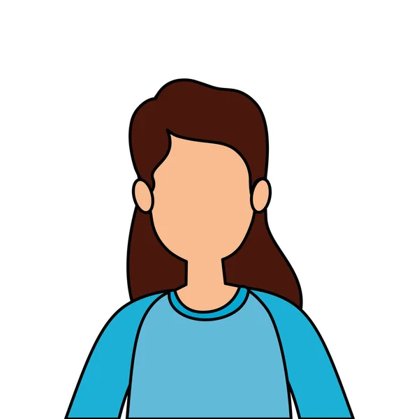 Bela mulher avatar personagem ícone — Vetor de Stock
