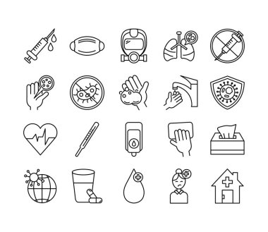 covid 19 dizayn paketi, satır biçimi simgesi
