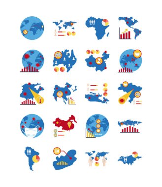 covid 19 dizayn demeti, düz biçim simgesi