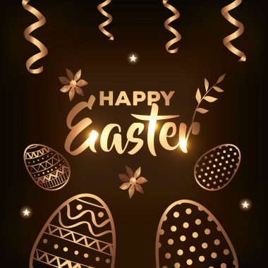 Yumurtalı mutlu paskalya kartları.