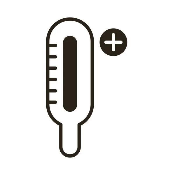 Тип линии измерения температуры термометра — стоковый вектор