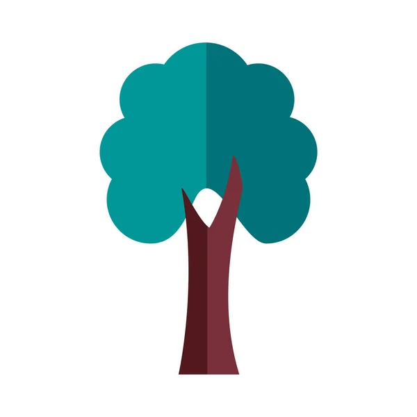 Árbol planta bosque plano icono de estilo — Vector de stock