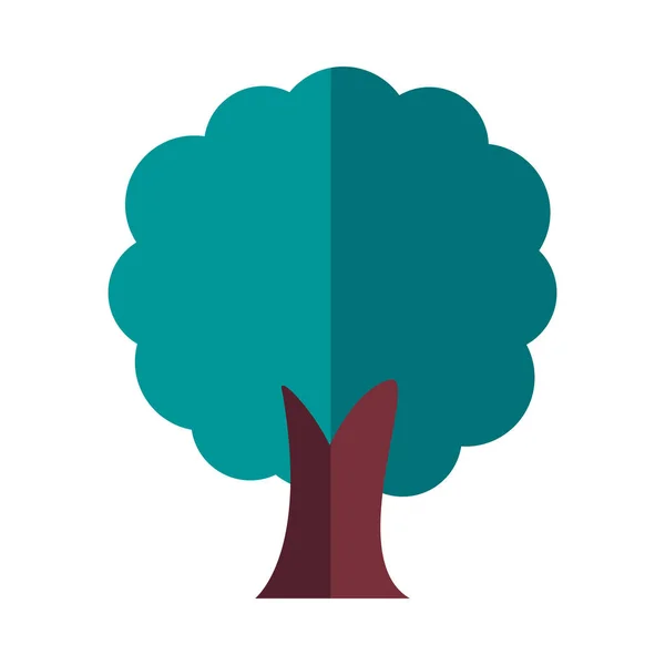 Árbol planta bosque plano icono de estilo — Vector de stock