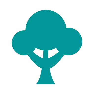 Ağaç bitkisi orman silueti stili simge