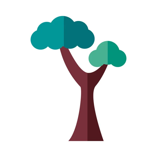 树、植物、森林、平坦型图标 — 图库矢量图片