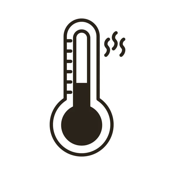 온도계 온도 측정 라인 스타일 — 스톡 벡터