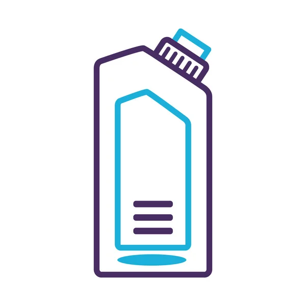 Désinfectant bouteille en plastique style ligne de produits — Image vectorielle