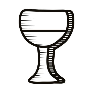 şarap fincanı karalama çizgisi biçim simgesi