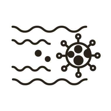 covid19 virüs parçacığı rüzgar çizgisi biçiminde