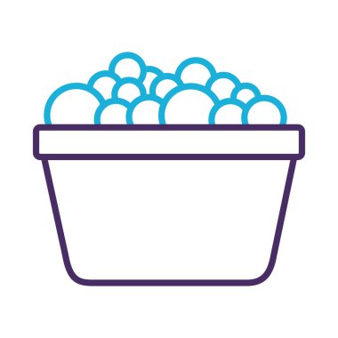 Köpük çizgili plastik şişe.