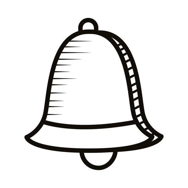 Campana sonido garabato línea estilo icono — Vector de stock