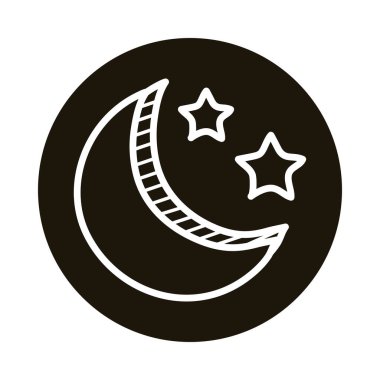 ay ve yıldızlar blok biçim simgesini karaladı