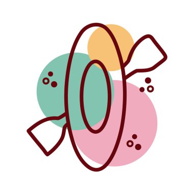 Kürek çizgisi ve renk simgesi olan kano