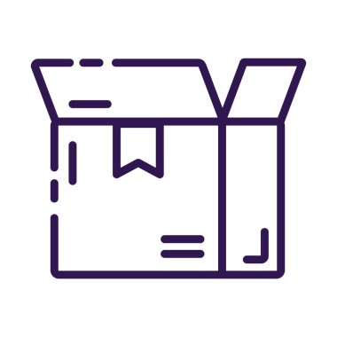 kutu karton dağıtım satırı biçimi simgesi