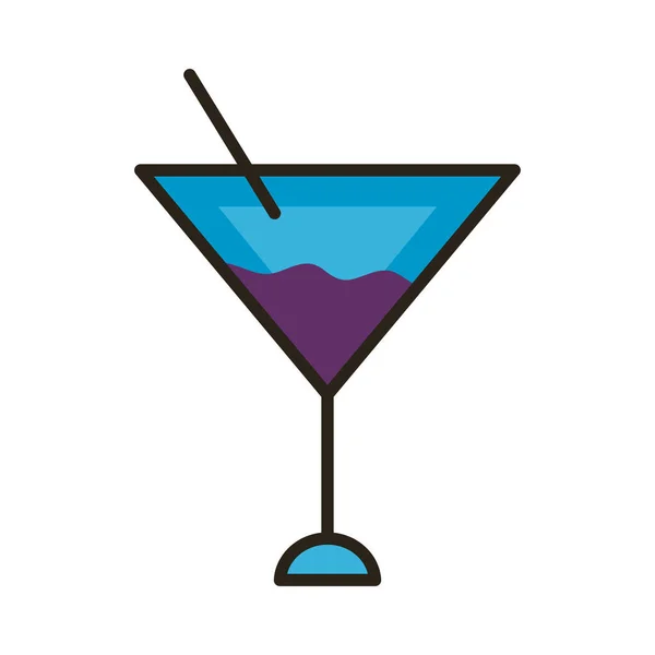 Cocktail-Tasse Linie und Füllen Stil-Symbol — Stockvektor