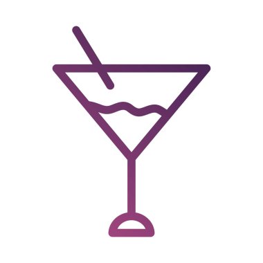 Kokteyl kabı çizgisi bozunma biçimi simgesi