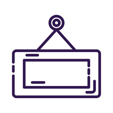 etiket asılı kapı çizgisi biçimi simgesi