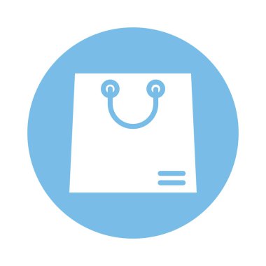 Alışveriş poşeti kağıt blok biçimi simgesi