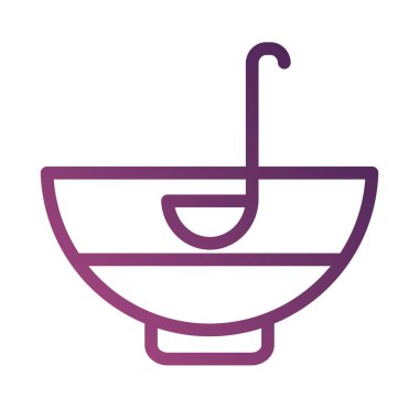 punç kase çizgisi degradient biçim simgesi