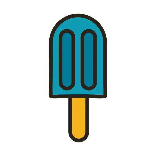 Eis in Stick Line und Füllen Stil-Symbol — Stockvektor