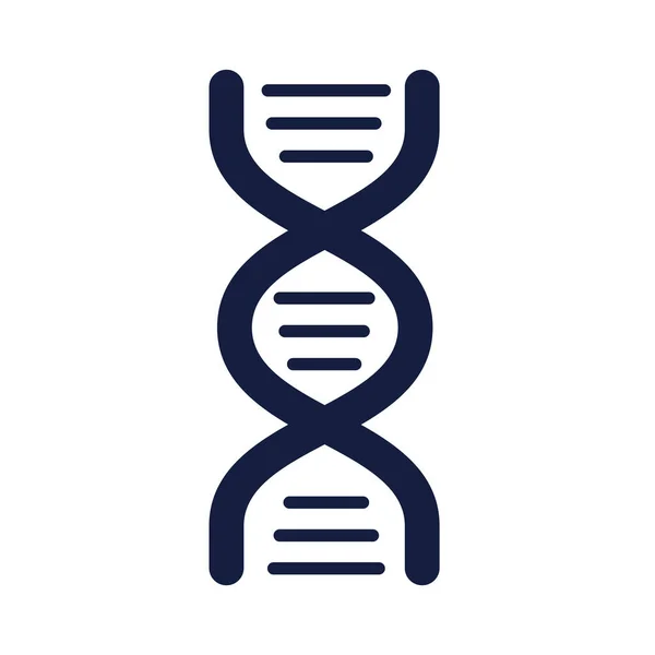 Estructura de la molécula de ADN silueta estilo — Archivo Imágenes Vectoriales