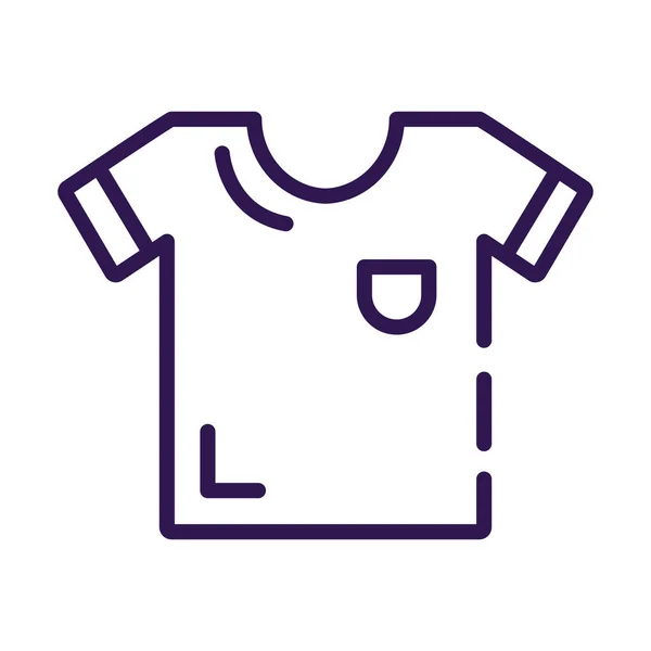 Shirt kleding mannelijke lijn stijl pictogram — Stockvector