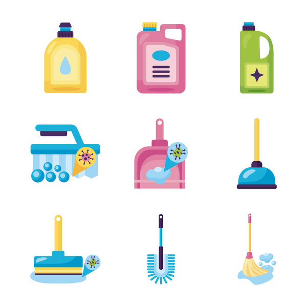 комплект дезинфицирующих средств установить иконки
