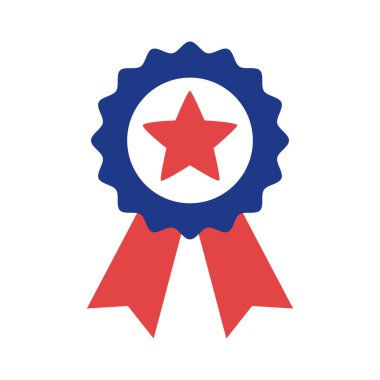 Yıldız siluet stili simgeyle madalya