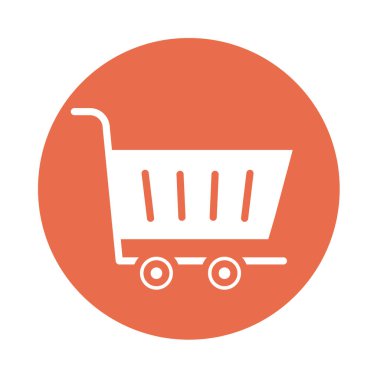 Alışveriş arabası tramvay stili simgesi