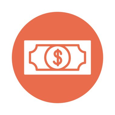 fatura para dolar blok biçim simgesi